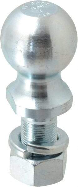 Reese - 2" Diam, 2" Shank Length, Hitch Ball - 1" Shank Diam, 7,500 Lb Capacity, Zinc Finish - Exact Tool & Supply