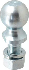 Reese - 2" Diam, 2" Shank Length, Hitch Ball - 1" Shank Diam, 7,500 Lb Capacity, Zinc Finish - Exact Tool & Supply