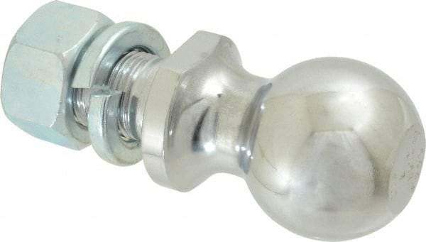 Reese - 2" Diam, 2" Shank Length, Hitch Ball - 1" Shank Diam, 6,000 Lb Capacity, Chrome Finish - Exact Tool & Supply