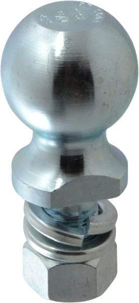Reese - 2-5/16" Diam, 2" Shank Length, Hitch Ball - 1" Shank Diam, 7,500 Lb Capacity, Zinc Finish - Exact Tool & Supply