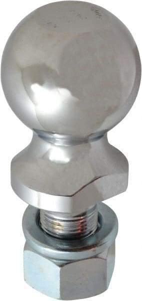 Reese - 2-5/16" Diam, 2" Shank Length, Hitch Ball - 1" Shank Diam, 6,000 Lb Capacity, Chrome Finish - Exact Tool & Supply