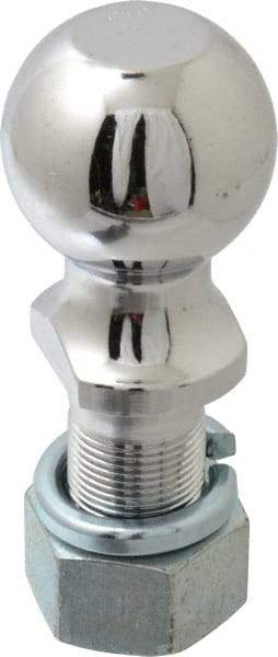 Reese - 2-5/16" Diam, 2-1/2" Shank Length, Hitch Ball - 1-1/4" Shank Diam, 12,000 Lb Capacity, Chrome Finish - Exact Tool & Supply