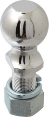 Reese - 2-5/16" Diam, 2-1/2" Shank Length, Hitch Ball - 1-1/4" Shank Diam, 12,000 Lb Capacity, Chrome Finish - Exact Tool & Supply