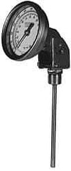 Wika - 9 Inch Long Stem, Stainless Steel, Adjustable Angle Bi-Metal Thermometer - 10 to 200°C, 1% Accuracy - Exact Tool & Supply