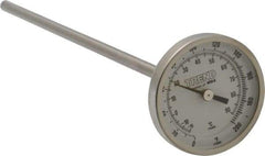 Wika - 9 Inch Long Stem, 2 Inch Dial Diameter, Stainless Steel, Back Connected Bi-Metal Thermometer - -15 to 90°C, 1% Accuracy - Exact Tool & Supply