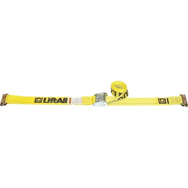 Lift-All - 12' Long x 2" Wide, 800 Lb Basket Capacity, Sling - Yellow - Exact Tool & Supply