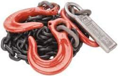 Lift-All - 5' Long, 3,600 Lb Basket Capacity, 3,600 Lb Vertical Capacity, Steel Web Sling - DOS Chain Sling, 7/32" Diam Chain - Exact Tool & Supply