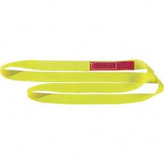 Lift-All - 4' Long x 1" Wide, 3,200 Lb Vertical Capacity, 2 Ply, Nylon Web Sling - 2,500 Lb Choker Capacity - Exact Tool & Supply