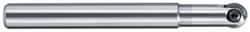 LMT - 3/8" Cut Diam, 3/16" Max Depth of Cut, 3/8" Shank Diam, 120mm OAL, Indexable Ball Nose End Mill - 1.38" Head Length, Straight Shank, EBG-R-NC Toolholder, WPB 0375, WPR 0375 Insert - Exact Tool & Supply