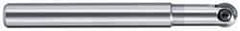 LMT - 3/8" Cut Diam, 3/16" Max Depth of Cut, 3/8" Shank Diam, 120mm OAL, Indexable Ball Nose End Mill - 1.38" Head Length, Straight Shank, EBG-R-NC Toolholder, WPB 0375, WPR 0375 Insert - Exact Tool & Supply