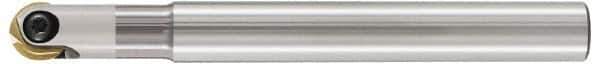 LMT - 3/8" Cut Diam, 1.97" Max Depth of Cut, 3/8" Shank Diam, 5.91" OAL, Indexable Ball Nose End Mill - 1.97" Head Length, Straight Shank, EBG-R-NC Toolholder, WPB 0375, WPR 0375 Insert - Exact Tool & Supply