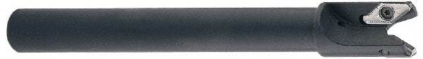 LMT - 1" Cut Diam, 0.53" Max Depth of Cut, 1" Shank Diam, 7.88" OAL, Indexable Square Shoulder End Mill - VPGT 160412-ALM Inserts, Cylindrical Shank - Exact Tool & Supply
