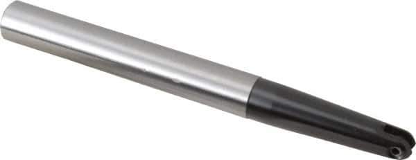 LMT - 1/2" Cut Diam, 2.36" Max Depth of Cut, 5/8" Shank Diam, 6.3" OAL, Indexable Ball Nose End Mill - 2.36" Head Length, Straight Shank, EBG-R-T Toolholder, WPR 0500 Insert - Exact Tool & Supply