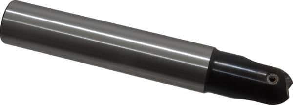 LMT - 1" Cut Diam, 1.77" Max Depth of Cut, 1" Shank Diam, 6.3" OAL, Indexable Ball Nose End Mill - 1.77" Head Length, Straight Shank, EBG-R Toolholder, WPR 1000 Insert - Exact Tool & Supply