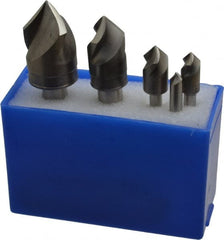 M.A. Ford - 5 Piece, 1/4 to 1" Head Diam, 82° Included Angle, Single End Countersink Set - Exact Tool & Supply