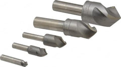 M.A. Ford - 5 Piece, 1/4 to 1" Head Diam, 90° Included Angle, Single End Countersink Set - Exact Tool & Supply