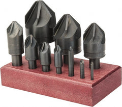 M.A. Ford - 10 Piece, 1/8 to 1-1/2" Head Diam, 82° Included Angle, Countersink Set - Exact Tool & Supply