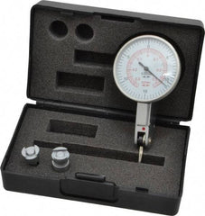 Value Collection - 0.03 Inch Range, 0.0005 Inch Dial Graduation, Horizontal Dial Test Indicator - White Dial, 0-15-0; 0-35-0 Dial Reading - Exact Tool & Supply
