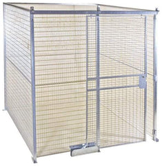 Folding Guard - 8' Wide x 4' High, Temporary Structure Galvanized Welded Wire Panel - 8' x 4' Panel - Exact Tool & Supply