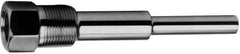 Alloy Engineering - 12 Inch Overall Length, 1/2 Inch Thread, 304 Stainless Steel Standard Thermowell - 10-1/2 Inch Insertion Length - Exact Tool & Supply