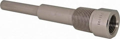 Alloy Engineering - 6 Inch Overall Length, 3/4 Inch Thread, 304 Stainless Steel Standard Thermowell - 4-1/2 Inch Insertion Length - Exact Tool & Supply