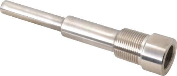 Alloy Engineering - 6 Inch Overall Length, 3/4 Inch Thread, 316 Stainless Steel Standard Thermowell - 4-1/2 Inch Insertion Length - Exact Tool & Supply