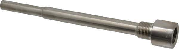 Alloy Engineering - 9 Inch Overall Length, 1/2 Inch Thread, 304 Stainless Steel Standard Thermowell - 7-1/2 Inch Insertion Length - Exact Tool & Supply