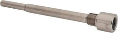 Alloy Engineering - 9 Inch Overall Length, 1/2 Inch Thread, 316 Stainless Steel Standard Thermowell - 7-1/2 Inch Insertion Length - Exact Tool & Supply