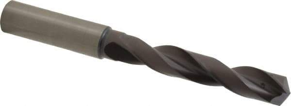 Guhring - 31/64" 140° Solid Carbide Jobber Drill - FIREX Finish, Right Hand Cut, Spiral Flute, Straight Shank, 124mm OAL, SU Point - Exact Tool & Supply