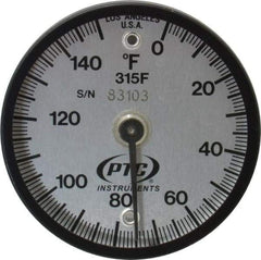 PTC Instruments - 150°F, 2 Inch Dial Diameter, Dual Magnet Mount Thermometer - 1° Division Graduation - Exact Tool & Supply