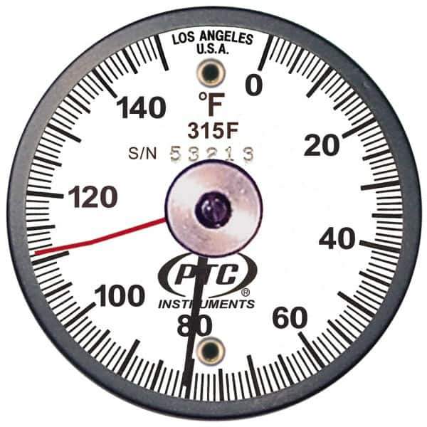 PTC Instruments - 150°F, 2 Inch Dial Diameter, Dual Magnet Mount Thermometer - 1° Division Graduation - Exact Tool & Supply