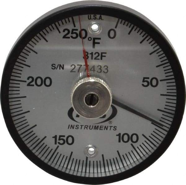 PTC Instruments - 250°F, 2 Inch Dial Diameter, Dual Magnet Mount Thermometer - 2° Division Graduation - Exact Tool & Supply