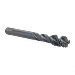 OSG - 7/16-14 UNC 3 Flute Bottoming Spiral Flute Tap - Vanadium High Speed Steel, Oxide Finish, 3-5/32" OAL, Right Hand Flute, Right Hand Thread, H3 - Exact Tool & Supply