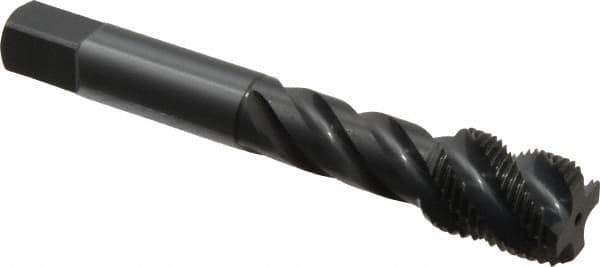 OSG - 5/8-18 UNF 4 Flute 3B Bottoming Spiral Flute Tap - Vanadium High Speed Steel, Oxide Finish, 3-13/16" OAL, Right Hand Flute, Right Hand Thread, H3 - Exact Tool & Supply