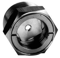 LDI Industries - 9/16" Sight Diam, 1/2" Thread, 1" OAL, Low Pressure Pipe Thread Lube Sight with Reflector Sight Glass & Flow Sight - 7/8" Head, 20 Max psi, 1/2-14 Thread - Exact Tool & Supply