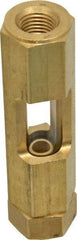 LDI Industries - 1/4" Thread, 3-9/16" OAL, Inline Sight Glass & Flow Sight - 435 Max psi, 1/4-18 Thread - Exact Tool & Supply