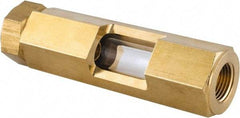 LDI Industries - 3/8" Thread, 4-1/4" OAL, Inline Sight Glass & Flow Sight - 435 Max psi, 3/8-18 Thread - Exact Tool & Supply