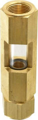 LDI Industries - 3/4" Thread, 4-3/4" OAL, Inline Sight Glass & Flow Sight - 345 Max psi, 3/4-14 Thread - Exact Tool & Supply