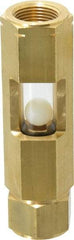 LDI Industries - 3/4" Thread, 4-3/4" OAL, Inline Sight Glass & Flow Sight - 345 Max psi, 3/4-14 Thread - Exact Tool & Supply