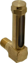 LDI Industries - 1-7/8 Inch Long Sight, 1/4 Inch Thread Size, Buna-N Seal Short Elbow, Vented Oil-Level Indicators and Gauge - 2-7/8 Inch Length to Center of Base - Exact Tool & Supply