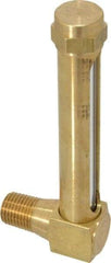 LDI Industries - 2-3/4 Inch Long Sight, 1/4 Inch Thread Size, Buna-N Seal Short Elbow, Vented Oil-Level Indicators and Gauge - 3-7/8 Inch Length to Center of Base - Exact Tool & Supply