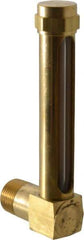 LDI Industries - 2-3/4 Inch Long Sight, 3/8 Inch Thread Size, Buna-N Seal Short Elbow, Vented Oil-Level Indicators and Gauge - 3-7/8 Inch Length to Center of Base - Exact Tool & Supply