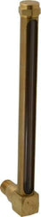 LDI Industries - 7-1/2 Inch Long Sight, 3/8 Inch Thread Size, Buna-N Seal Short Elbow, Vented Oil-Level Indicators and Gauge - 8-11/16 Inch Length to Center of Base - Exact Tool & Supply