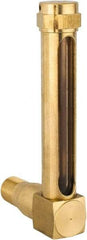 LDI Industries - 2-3/4 Inch Long Sight, 1/4 Inch Thread Size, Buna-N Seal Long Elbow, Vented Oil-Level Indicators and Gauge - 3-7/8 Inch Length to Center of Base - Exact Tool & Supply