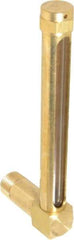 LDI Industries - 4-1/4 Inch Long Sight, 3/8 Inch Thread Size, Buna-N Seal Long Elbow, Vented Oil-Level Indicators and Gauge - 5-3/8 Inch Length to Center of Base - Exact Tool & Supply