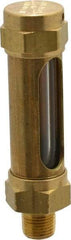 LDI Industries - 1-3/8 Inch Long Sight, 1/8 Inch Thread Size, Buna-N Seal Straight to Male Thread, Vented Oil-Level Indicators and Gauge - 2-13/16 Inch Length - Exact Tool & Supply