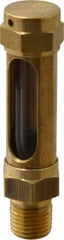 LDI Industries - 1-3/8 Inch Long Sight, 1/4 Inch Thread Size, Buna-N Seal Straight to Male Thread, Vented Oil-Level Indicators and Gauge - 3 Inch Length - Exact Tool & Supply