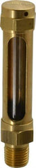 LDI Industries - 1-7/8 Inch Long Sight, 1/4 Inch Thread Size, Buna-N Seal Straight to Male Thread, Vented Oil-Level Indicators and Gauge - 3-1/2 Inch Length - Exact Tool & Supply