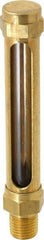 LDI Industries - 2-3/4 Inch Long Sight, 1/4 Inch Thread Size, Buna-N Seal Straight to Male Thread, Vented Oil-Level Indicators and Gauge - 4-1/2 Inch Length - Exact Tool & Supply