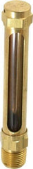 LDI Industries - 2-3/4 Inch Long Sight, 3/8 Inch Thread Size, Buna-N Seal Straight to Male Thread, Vented Oil-Level Indicators and Gauge - 4-1/2 Inch Length - Exact Tool & Supply